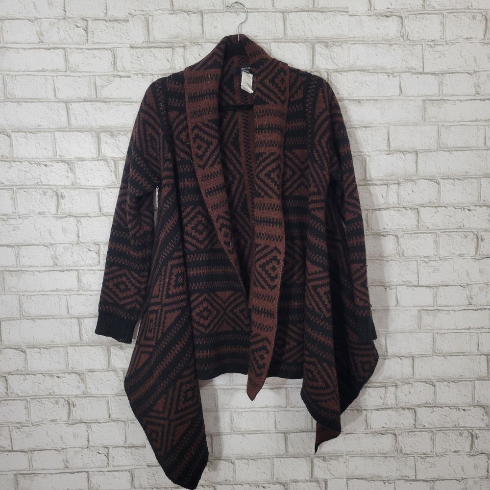 Forever 21 printed, heavy black and brown sweater